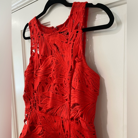 SACHIN & BABI Noir Viola Giupure Lace Peplum Dress - Picture 5 of 17